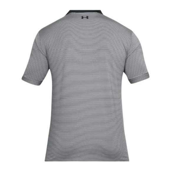 Under Armour Heatgear Golf Polo Shirt Men's Size XXL 2XL Gray White Stripe NWT - Picture 7 of 8
